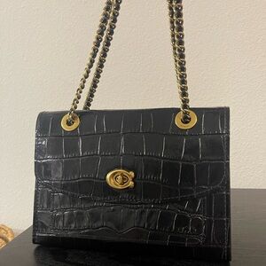 Coach Parker Crocodile Shoulder Bag